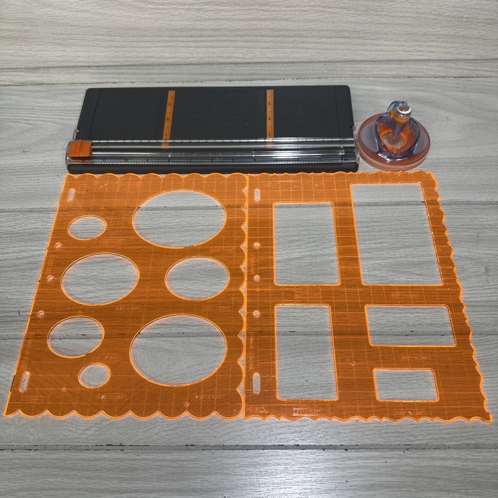 Orange Crafting Tool Set with Stencils